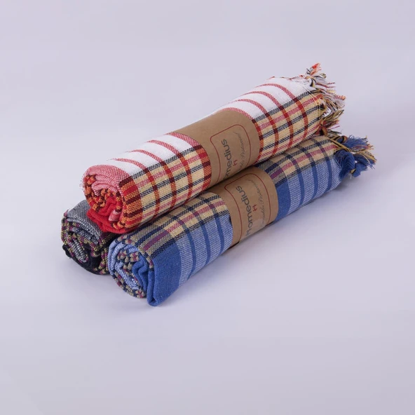 Homedius %100 Pamuk Siyah Hamam Peştemali 2'li - 80 x 160 cm - 5