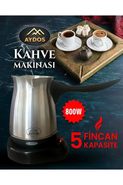 Aydos Türk Kahve Makinesi 5 Fincan Kapasteli
