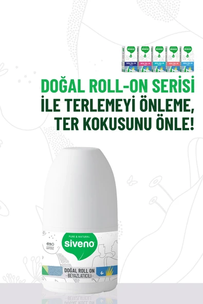 Siveno Roll On Beyazlatıcı Etkili Deodorant Ter Kokusu Önleyici Bitkisel Lekesiz Vegan 50 ml - Resim 6