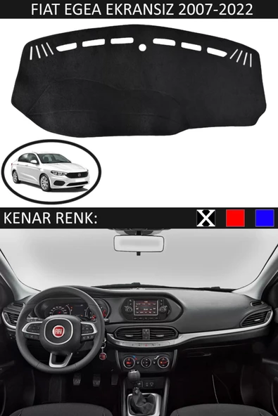 Torpido Koruma Halısı Siyah Kenar Renk Siyah Fiat Egea Ekransız 2007-2022 ile Uyumlu