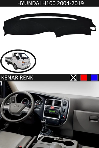 Torpido Koruma Halısı Siyah Kenar Renk Siyah Hyundai H100 2004-2019 ile Uyumlu
