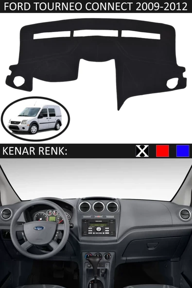 Torpido Koruma Halısı Siyah Kenar Renk Siyah Ford Tourneo Connect 2009-2012 ile Uyumlu