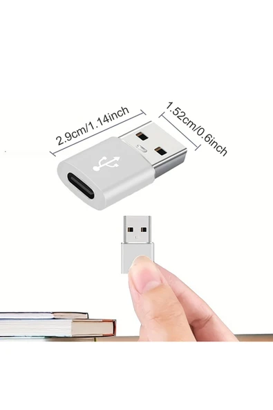 USB Type-C Çevirici OTG Veri Aktarıcı USB - Type C Dönüştürücü Mini Adaptör Type C Kablo Bağlama - 4
