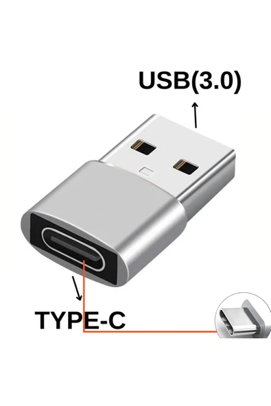 USB Type-C Çevirici OTG Veri Aktarıcı USB - Type C Dönüştürücü Mini Adaptör Type C Kablo Bağlama