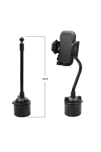 Araba Telefon Tutacağı Bardaklık Telefon Tutucu - Resim 4