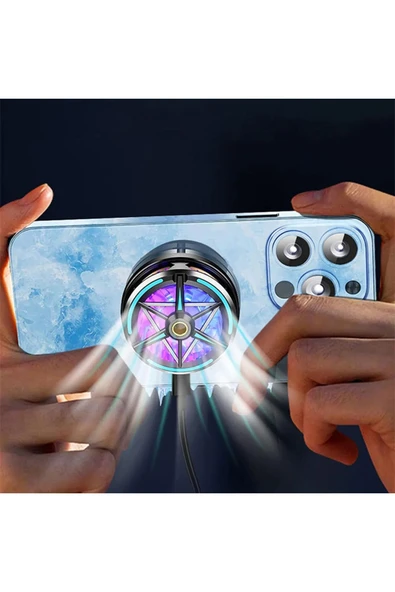 Manyetik Gaming Cep Telefon Hava Soğutma Fanı Metal Radyatör Soğutucu İos Android Pubg Gaming Uyumlu