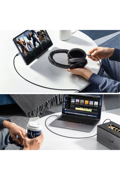iPad 11inç M4 1. 2. 3. 4. Uyumlu Metal Başlık AUX Kablo Ses Dönüştürücüsü Type-C Çeviricisi - 5