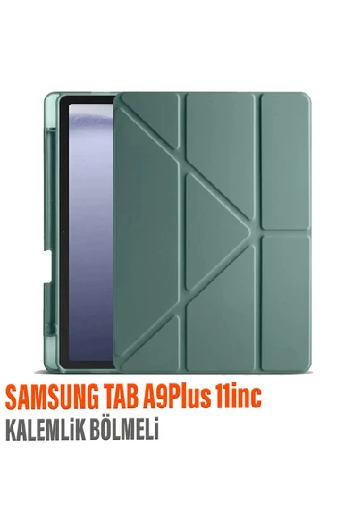 Samsung Galaxy Tab A9 Plus 11 Inc (X210) Kılıf Kalem Bölümlü Standlı Uyku Modlu Kılıf