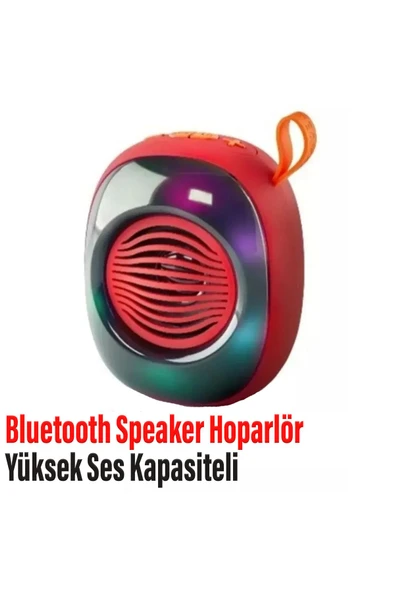 Kablosuz Bluetooth Hoparlör 5W RGB Led Işıklı Speaker Ses Bombası 1200 mAh Güçlü Ses Kalitesi