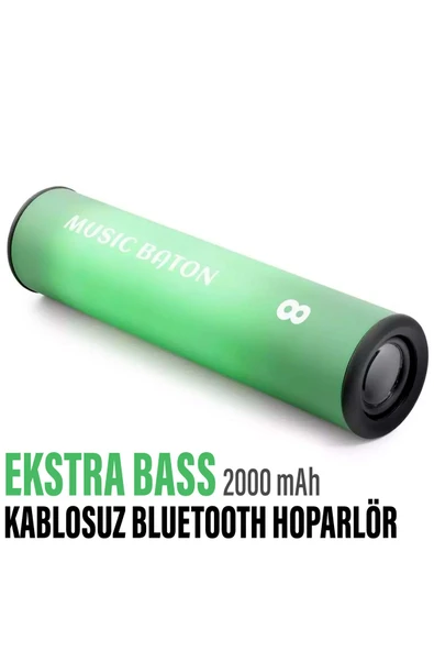 Kablosuz Silindir Bluetooth Hoparlör Speaker Ekstra Bass Ses Bombası 2000 mAh IP65 Su Geçirmez ürün görseli