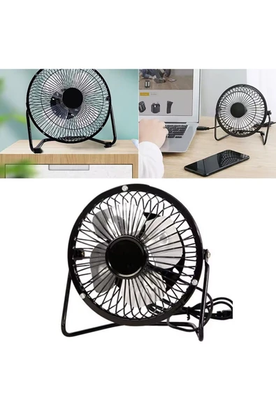 Taşınabilir Mini Fan Soğutucu Serinletici Pervaneli Masaüstü Vantilatör Klima Usb - 5