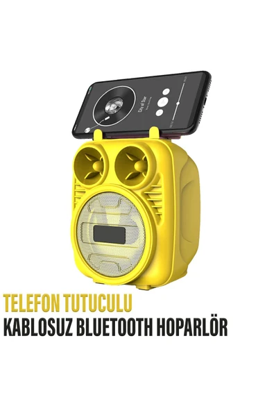 Kablosuz Bluetooth Hoparlör Speaker  Telefon Tutucu Rgb Hoparlör Renkli Işıklı Ses Bombası 5W