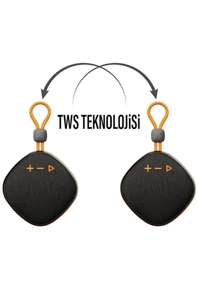 Yüksek Bass Bluetooth Hoparlör Ses Bombası TWS Çift Hoparlör Bağlantısı 1200 mAh Speaker - 3