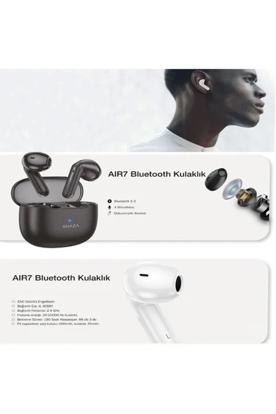 TWS Bluetooth 5.3 Kulaklık Gürültü Azaltma Enc4 Dual Mikrofon - 6