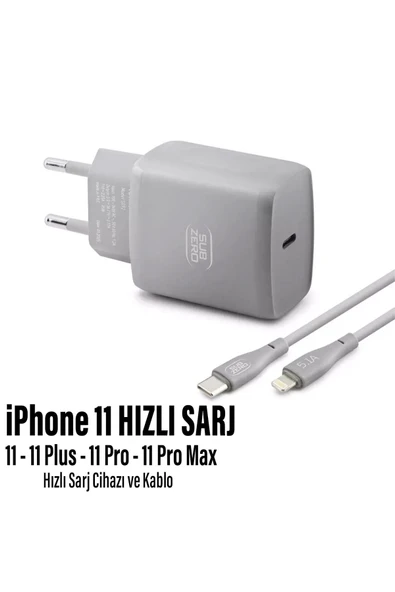 iPhone 11 Uyumlu Şarj Aleti HIZLI PD Şarj Cihazı Apple iPhone 11 Pro 11 Plus 11 Pro Max 25W HIZLI ürün görseli