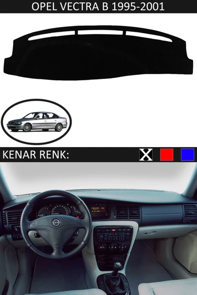 Torpido Koruma Halısı Siyah Kenar Renk Siyah Opel Vectra B 1995-2001 ile Uyumlu - 1