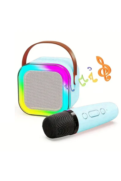 Mini Kablosuz Bluetooth Karaoke Hoparlör Kareoke Makinesi Çocuklar İçin Evde Karaoke Seti ürün görseli