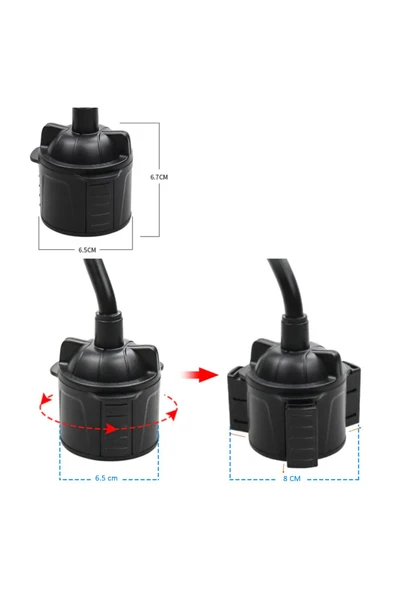 Araba Telefon Tutacağı Bardaklık Telefon Tutucu - Resim 2