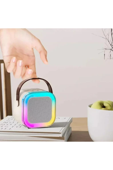 Mini Kablosuz Bluetooth Karaoke Hoparlör Kareoke Makinesi Çocuklar İçin Evde Karaoke Seti - Resim 5