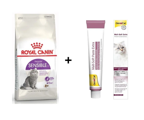 Royal Canin Sensible 33 Kuru Kedi Maması 4 kg + Gimcat Malt 100 Gr