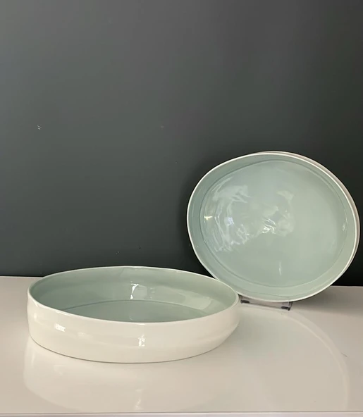 TANTİTONİ SPACE MAVİ PORSELEN DERİN YEMEK VE SALATA TABAĞI 24,2 CM