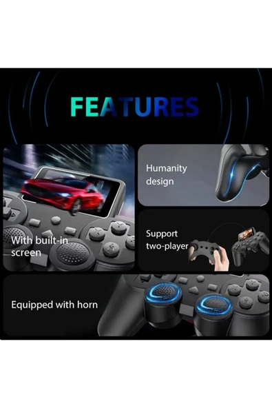 Kablosuz Retro Video Oyun Konsolu Atari 520 Oyunlu Media Player Medya Oynatıcı - Resim 7