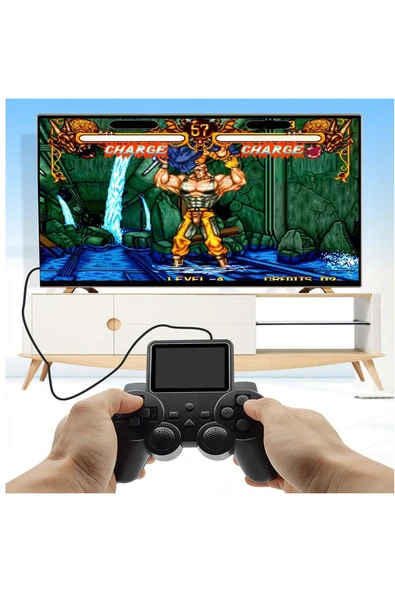 Kablosuz Retro Video Oyun Konsolu Atari 520 Oyunlu Media Player Medya Oynatıcı - Resim 3