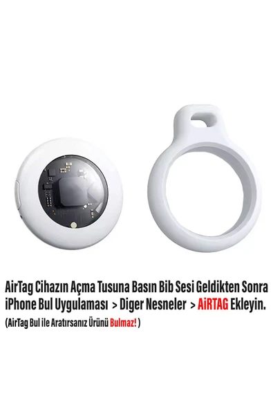 İphone Uyumlu Airtag Kayıp Önleyici Cihaz Gps Takip Cihazı Kedi Köpek Bulucu - 3