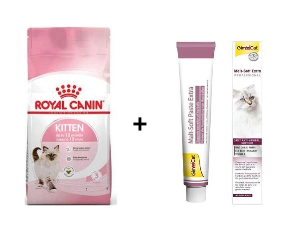 Royal Canin Kitten Yavru Kuru Kedi Maması 10 Kg + Gimcat Malt 100 Gr