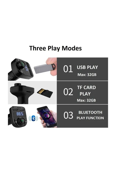 Bluetooth Araç Kiti Araç Fm Transmitter Şarj USB MP3 PD Flash Için Uygun Çakmaklık Giriş - 6