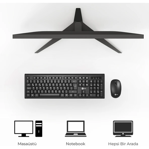 Lecoo Kw200 Kablosuz Klavye & Mouse Set Siyah - 2