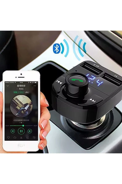 Bluetooth Araç Kiti Araç Fm Transmitter Şarj USB MP3 PD Flash Için Uygun Çakmaklık Giriş - 4