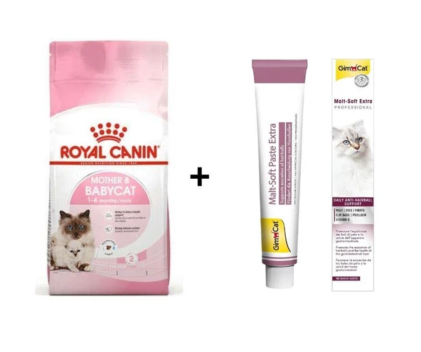 Royal Canin Mother BabyCat  Yavru Kuru Kedi Maması 2 Kg + Gimcat Malt 100 Gr