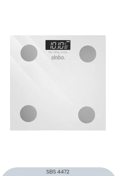 Sinbo SBS- Bluetooth Dijital Yağ Su Kas Vücut Kitle Endeksi Kilo Ölçer Tartı Baskül - 3