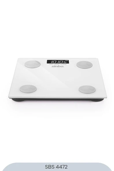 Sinbo SBS- Bluetooth Dijital Yağ Su Kas Vücut Kitle Endeksi Kilo Ölçer Tartı Baskül - 4