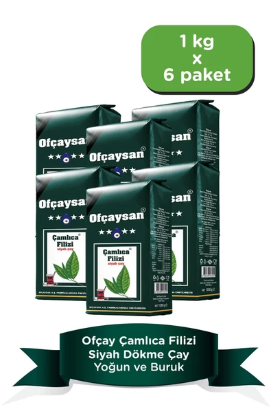 Ofçay San Çamlıca Filizi Dökme Siyah Çay 1000gr X 6 Adet