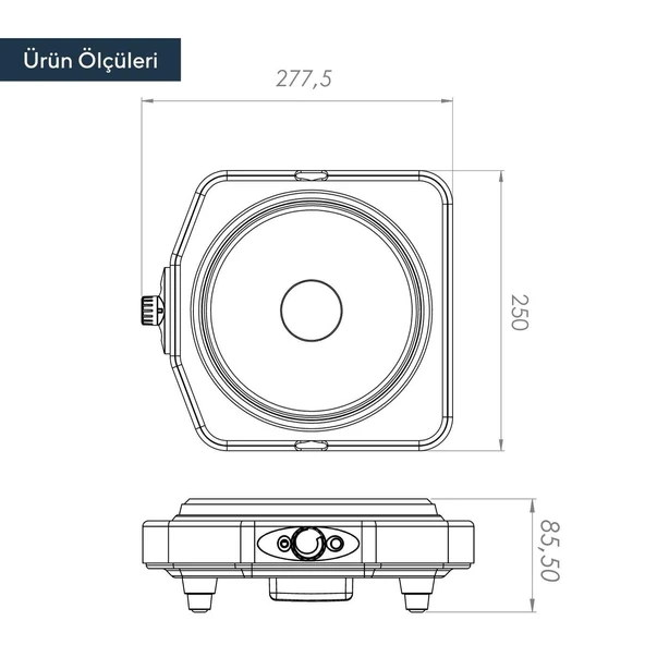 Kumtel LX-7115 Tekli Elektrikli  Ocak - 4