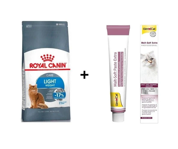 Royal Canin Light Weight Kedi Maması 1,5 Kg + Gimcat Malt 100 Gr