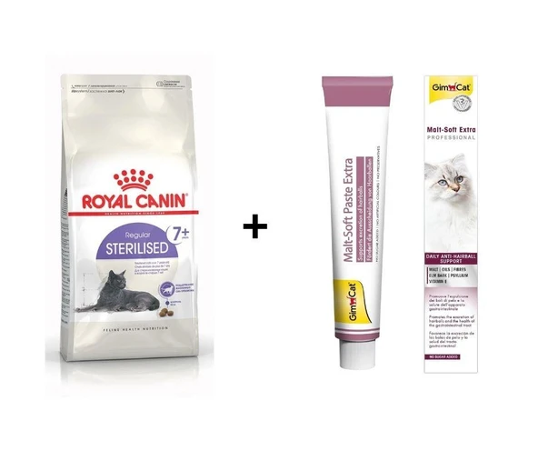 Royal Canin +7 Yaş Üzeri Kısırlaştırılmış Kedi Maması 1,5 Kg + Gimcat Malt 100 Gr