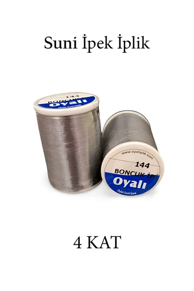 Oyalı 4 Kat Suni İpek İplik İğne Oyası Boncuk İpi Tığ Oyası No:144