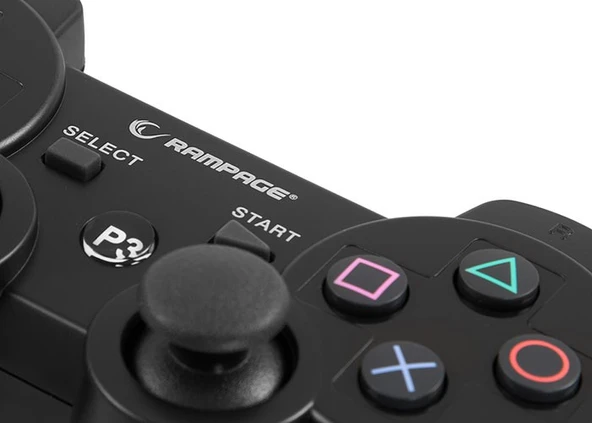Rampage SG-RPS3 Siyah PS3 Bluetooth Çift Titreşimli Joypad (Şarj Kablosu Dahil) - 4