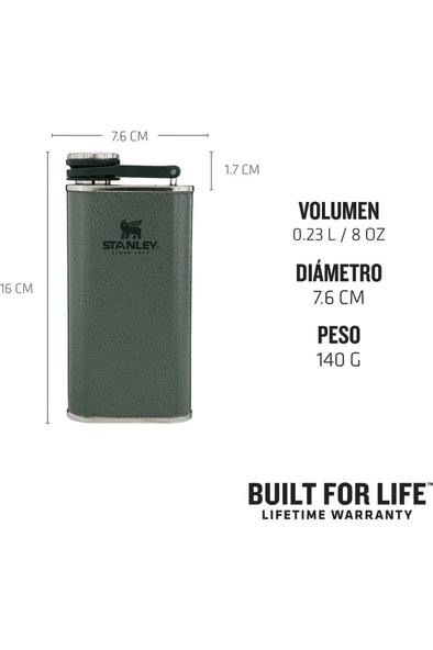 Stanley Klasik Paslanmaz Çelik Cep Matarası 0.23 Lt-10-00837-126 - 3