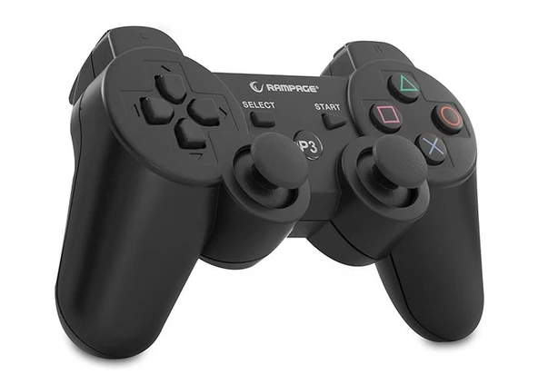 Rampage SG-RPS3 Siyah PS3 Bluetooth Çift Titreşimli Joypad (Şarj Kablosu Dahil) - 2