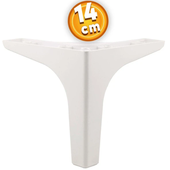 Mobilya Tv Ünitesi Çekyat Koltuk Kanepe Destek Ayağı 14 Cm Beyaz Baza Ayakları M8 6'lı Set - Resim 5