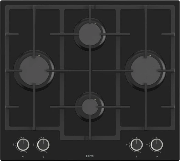 Ferre Fryart & Steamart Siyah Cam Ankastre Set D063 - LN385 Döküm Ocak - XE64CS Buharli - Resim 3