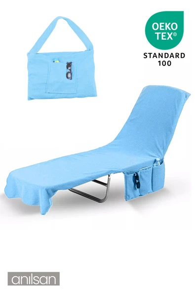 %100 Pamuk Şezlong Havlusu 60x180 cm - Hızlı Kuruyan Plaj ve Havuz Havlusu - 5