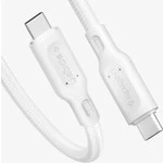 Spigen USB-C to USB-C 1 Metre Kevlar Kablo 100W Güç / PPS 2.0 Super Hızlı Şarj / Data Type-C Kurşun Geçirmez Örgü Ekstra Dayanıklı DuraSync C10C3 White - 000CA25706