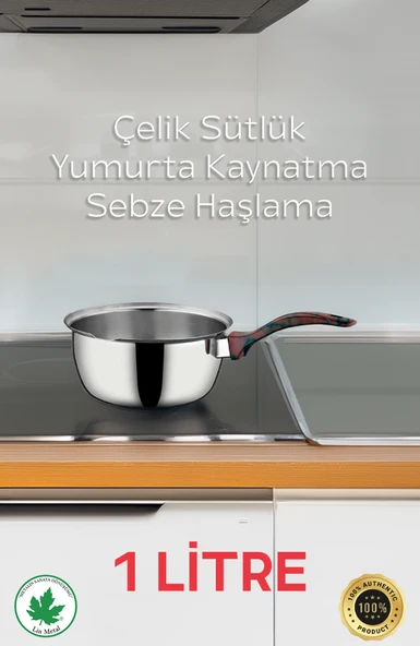 14cm 1 Litrelik Cezve Kırmızı Kulplu