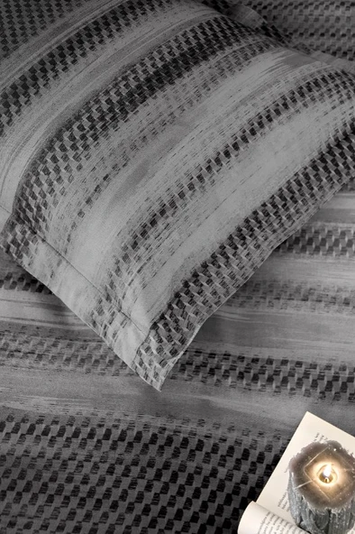 Özdilek Maskülen Çift Kişilik Nevresim Takımı Notte Antrasit - Resim 3