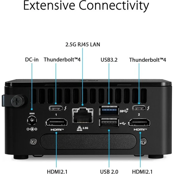 ASUS NUC 13 PRO NUC13ANBI5 CORE i5 1340P-164B RAM-512GB NVME-FDOS MINI PC - 4